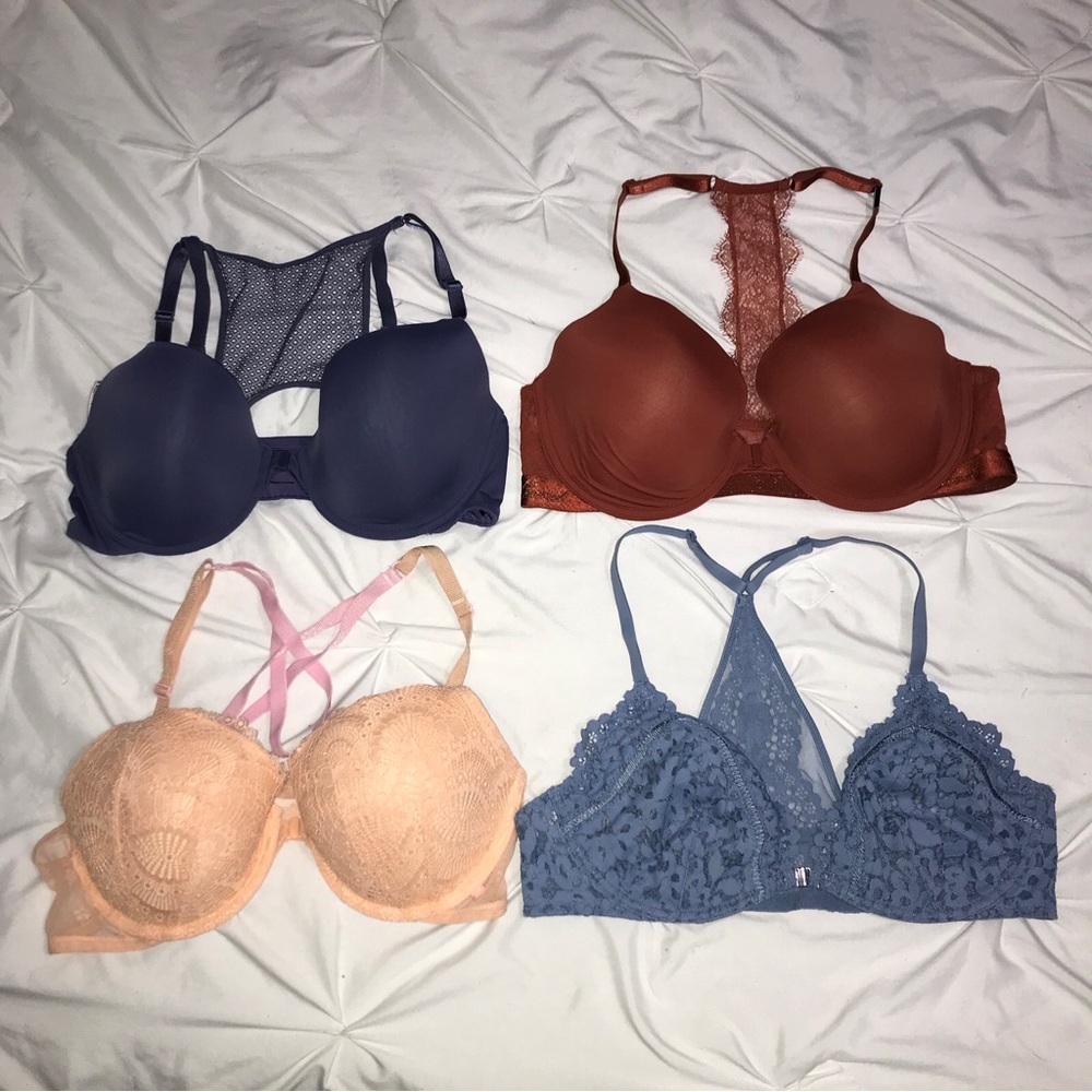 Body By Victoria Secret 38C Lot Tshirt Plunge Coverage Bra Sexy Front Closure